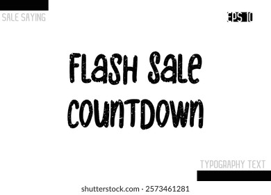 Sale Typography Text Script Lettering Design Flash Sale Countdown