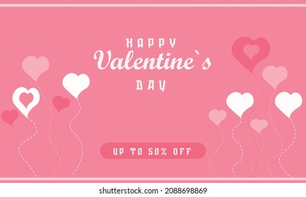 Sale, Valentine's Day discounts pink