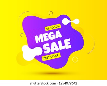 Sale vector background. Discount offer price tag.
