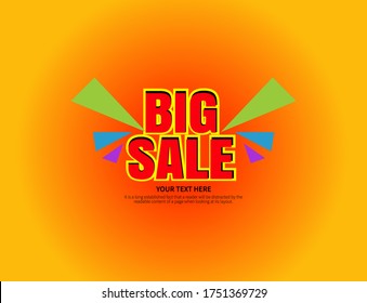 Sale vector banner. Big sale banner illustration.