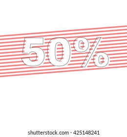 Sale vector banner - discount 50% off