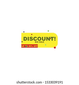 sale vector banner, icon or symbol, discount.
