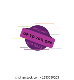 sale vector banner, icon or symbol, discount.