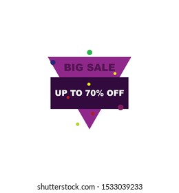 sale vector banner, icon or symbol, discount.