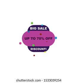 sale vector banner, icon or symbol, discount.