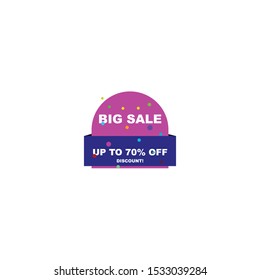 sale vector banner, icon or symbol, discount.