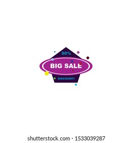 sale vector banner, icon or symbol, discount.