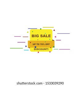 sale vector banner, icon or symbol, discount.