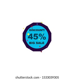 sale vector banner, icon or symbol, discount.