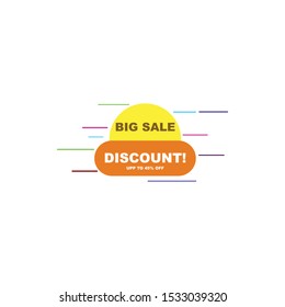 sale vector banner, icon or symbol, discount.