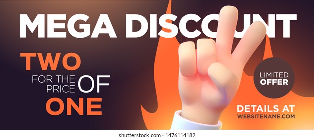 Sale vector banner template - limited offer.