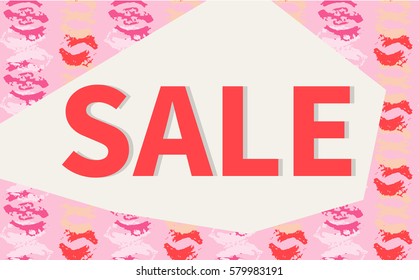 Sale vector banner. Unique illustration for t-shirts, banners, flyers and other types of business design. Vector illustration.