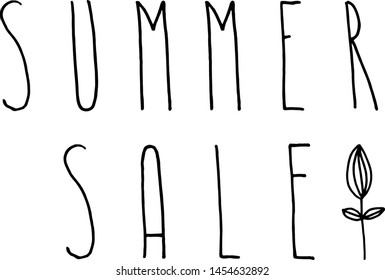 Sale. Vector design. Lettering. For advertising, social media, blog post.