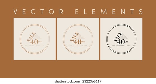 Sale vector elements for discount offer, multipurpose use of elements, Set of sale vector for social media post web banners stories 
