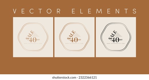 Sale vector elements for discount offer, multipurpose use of elements, Set of sale vector for social media post web banners stories 