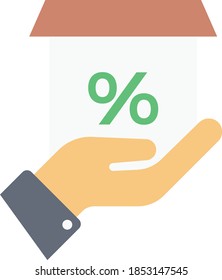 sale vector flat colour icon 