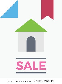 icono de color plano vectorial de venta 