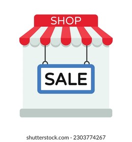 Sale  vector Flat Icon Design illustration. Shopping and E commerce Symbol on White background EPS 10 File