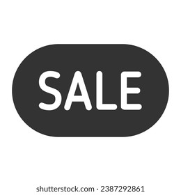 sale vector icon. sale button for black friday sales company. glyph icon for web and ui isolated on white background