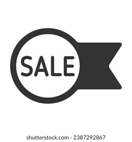 icono del vector de venta. botón de venta para la empresa de venta del viernes negro. icono de glifo para web y ui aislados en fondo blanco