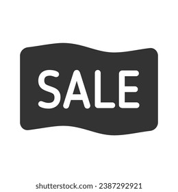 sale vector icon. sale button for black friday sales company. glyph icon for web and ui isolated on white background