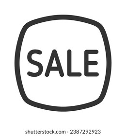 sale vector icon. sale button for black friday sales company. glyph icon for web and ui isolated on white background