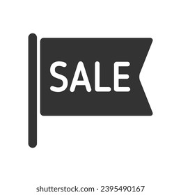 sale vector icon. sale button for black friday sales company. glyph icon for web and ui isolated on white background