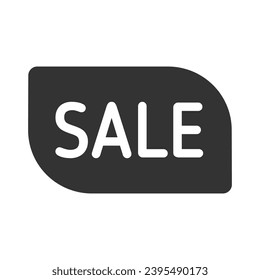 sale vector icon. sale button for black friday sales company. glyph icon for web and ui isolated on white background