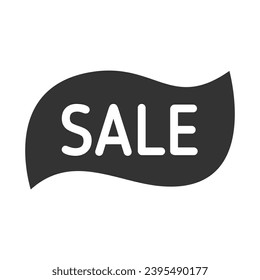 sale vector icon. sale button for black friday sales company. glyph icon for web and ui isolated on white background