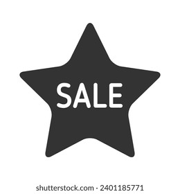 sale vector icon. sale button for black friday sales company. glyph icon for web and ui isolated on white background