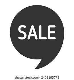 sale vector icon. sale button for black friday sales company. glyph icon for web and ui isolated on white background