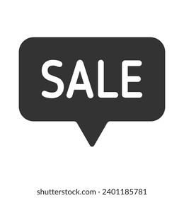 icono del vector de venta. botón de venta para la empresa de venta del viernes negro. icono de glifo para web y ui aislados en fondo blanco