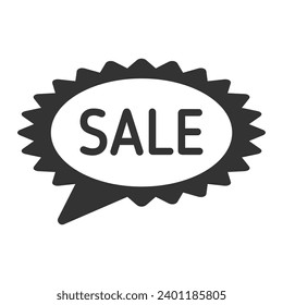 sale vector icon. sale button for black friday sales company. glyph icon for web and ui isolated on white background