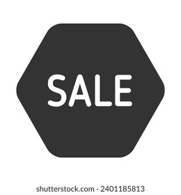 icono del vector de venta. botón de venta para la empresa de venta del viernes negro. icono de glifo para web y ui aislados en fondo blanco