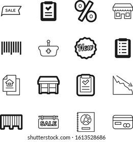 sale vector icon set such as: decrease, decline, debit, shape, place, building, bullet, advertisement, property, agreement, location, food, small, corner, declining, simple, rental, contract, door
