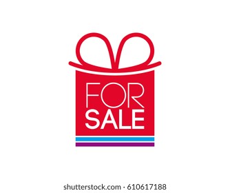 for sale. vector label design