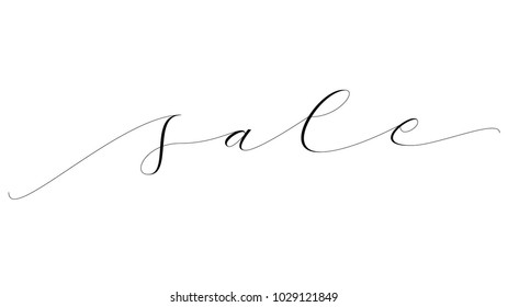 Sale vector lettering