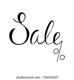  Sale vector lettering. For shop banner.