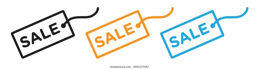 sale vector logo set collection for web app ui