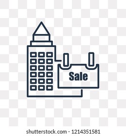 Sale vector outline icon isolated on transparent background, high quality linear Sale transparency concept can be used web and mobile