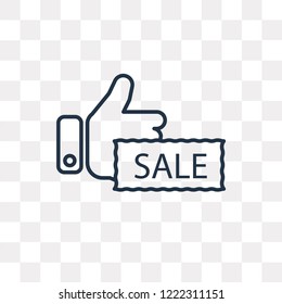 Sale vector outline icon isolated on transparent background, high quality linear Sale transparency concept can be used web and mobile