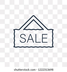 Sale vector outline icon isolated on transparent background, high quality linear Sale transparency concept can be used web and mobile