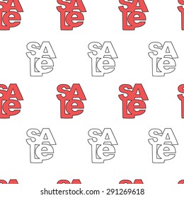 Sale vector seamless pattern background