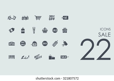 sale vector set of modern simple icons