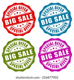 Sale vector stamp