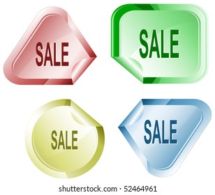 Venta. Etiqueta del vector.