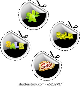 VENTA. Juego de etiquetas de vectores.