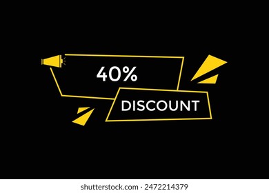 
venta de etiquetas de Vector 40% de descuento insignias de Plantilla.  20, 10, 30, especial, Precio, oferta 90, 60, 80, con el porcentaje de la ilustración de la promoción de la tienda ahora 40% de descuento diseño de Anuncio hasta, descuento,
