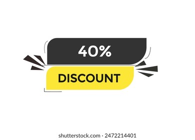 
sale vector tag 40% discount template badges.  20, 10, 30, special, price, offer 90, 60, 80, with percent promotion illustration off shop now 40% discount banner design up to, discount,
