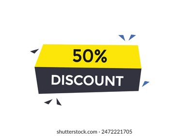 Sale Vektorgrafik Tag 50% Rabatt Vorlage Badges.  20, 10, 30, Spezial, Preis, Angebot 90, 60, 80, mit prozentualer Promotion Illustration Off Shop jetzt 50% Rabatt Banner Design bis, Rabatt,
